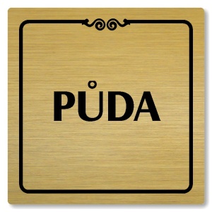 Půda, 80x80mm, zlatá, Texas